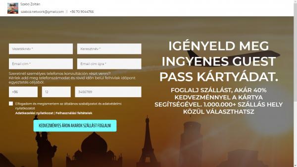 Igényeld meg ingyenes Guest Pass kártyádat